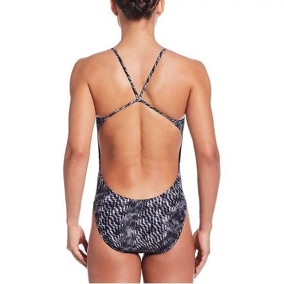 Nike Women's Hydrastrong Tie Dye Crossback One Piece Swimsuit - Picture 2 of 10